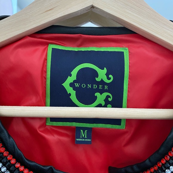 C. Wonder Navy Puffer Jacket with Gem Collar - Picture 3 of 5